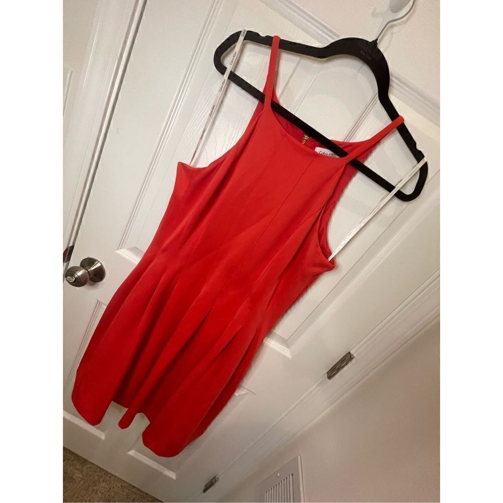 Calvin Klein women’s sleeveless watermelon lines dress size 12 NWT